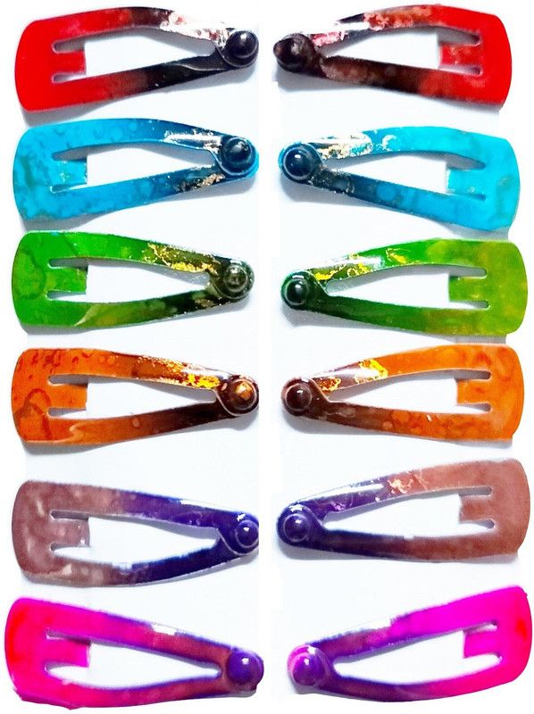 Nyamah sales Baby Hair Pins Set Mini Tic Tac Hairpins Hair Accessories Daily Use Baby Hair Styling Metal Hair Clips Tic Tac Clip  (Multicolor)
