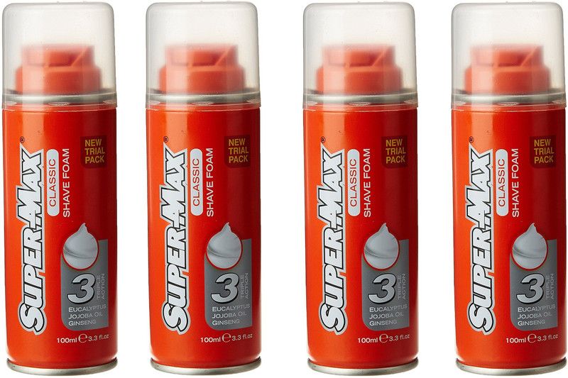 Super Max Classic Foam 100ML Each Pack of 4  (400 ml)