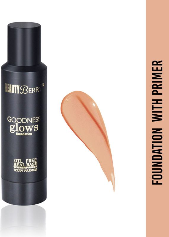 beauty berry Goodness Glows Oil Free Real Base Foundation + Primer Foundation  (Beige, 50 ml)