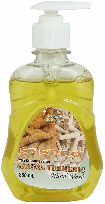 Syspro Sandal turmaric Handwash Hand Wash Pump Dispenser  (250 ml)