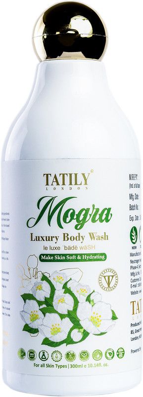 TATILY LONDON Mogra Bodywash Powered by Botnica for Glycerin & Mogra Water Shower Gel - 300ml  (300 ml)