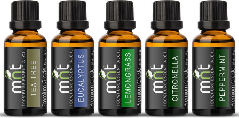 mnt Diffuser oil / Aroma oil / Fragrance Oil (Each 15ml- 5 in ONE (Tea Tree , Eucalyptus , Lemongrass , Citronella, Peppermint  (15 ml)