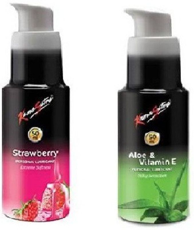 Kamasutra Personal Lubricant with Aloe & Vitamin E and strawberry Lubricant  (50 ml)