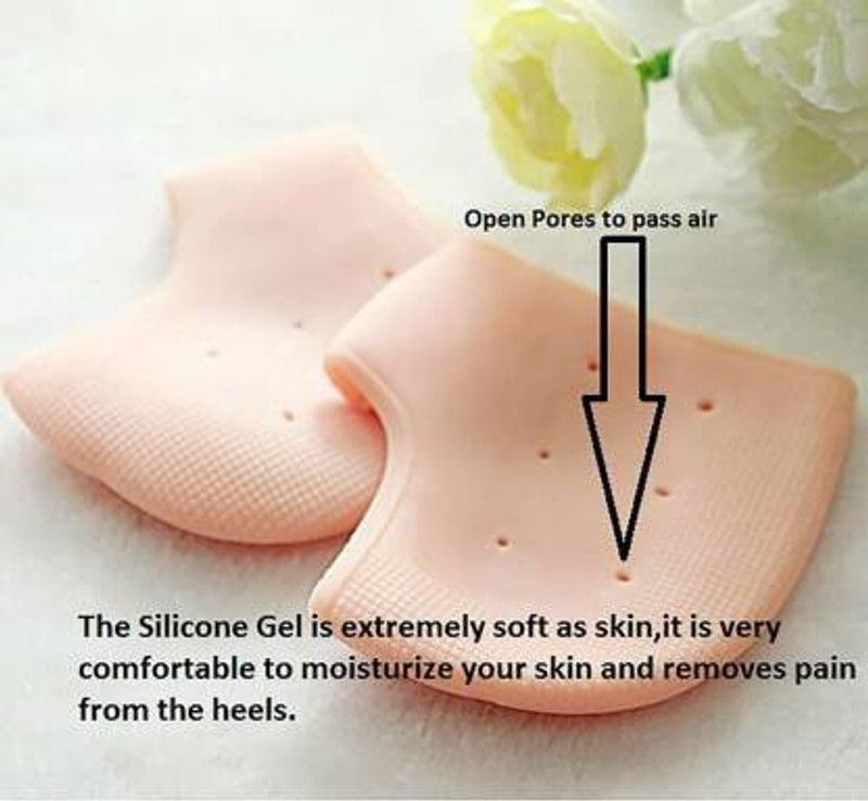 PVA Silicone Gel Heel Socks 1 Pair for Dry Hard Foot Cracked Heels Repair  (Pack Of 1)