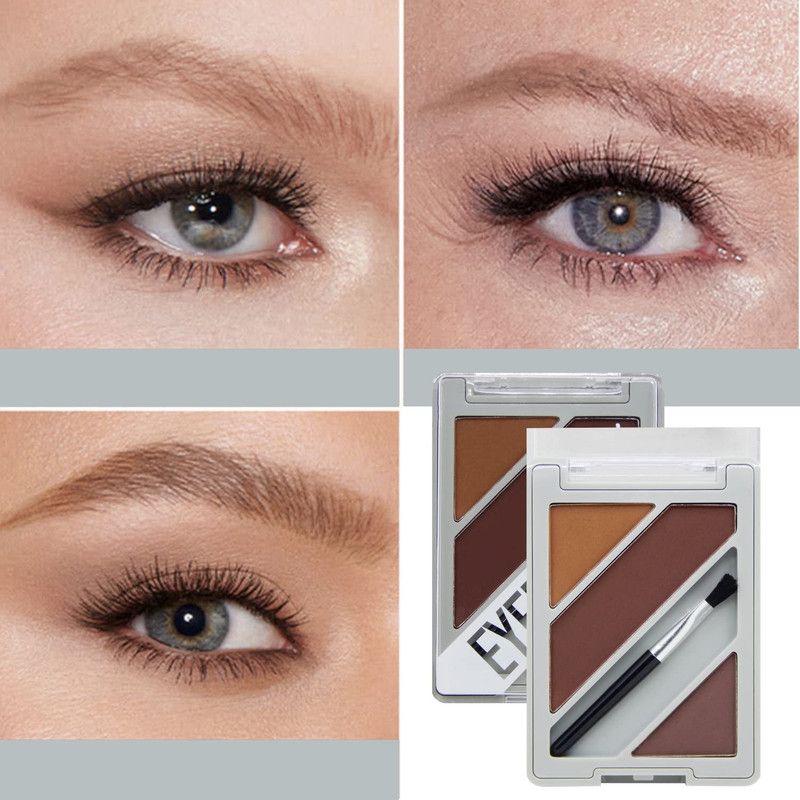 KA-KAIASHA MULTICOLOR 3 IN 1 WATERPROOF EYEBROW PALETTE PACK OF 1 20 g  (MULTICOLOR)
