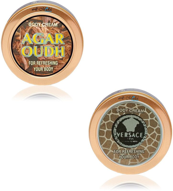 Al-Mahir Agar Oudh + Versace Perfumed Body Cream 15gm x 2  (30 g)