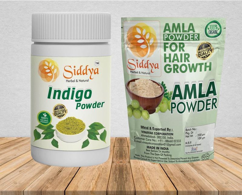 Siddya Amla Indigo Powder Combo For Hair  (200 g)