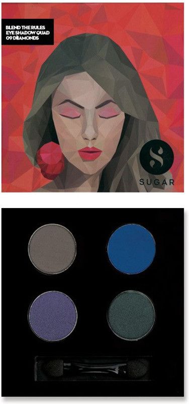 SUGAR Cosmetics Blend The Rules Eyeshadow Quad Diamonds 5 g  (09 Diamonds)