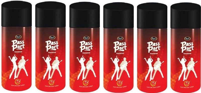 MONET PASS PORT ROCKSTAR DEODORANT BODY SPRAY Body Spray - For Men & Women  (240 ml, Pack of 6)