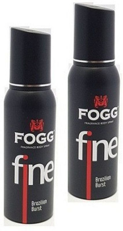 FOGG Fine Brazilian Burst Body Spray Each 120ml Pack of=2 Deodorant Spray - For Men  (240 ml, Pack of 2)