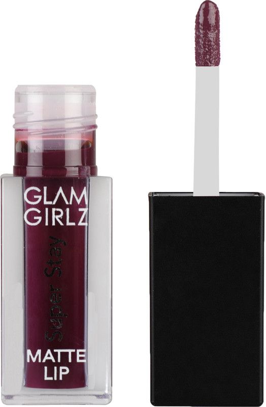 Glam Girlz Super Stay Matt Liquid lip gloss- Grape wine  (10 ml, 12)