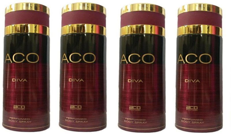 aco Diva Perfumed Body Spray 200ML Each (Pack of 4) Body Spray - For Men & Women  (800 ml, Pack of 4)