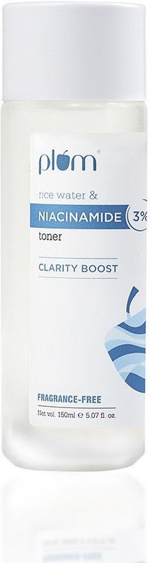Plum 3% Niacinamide Toner with Rice Water | For Clear, Blemish-Free and Hydrated Skin Men & Women  (150 ml)