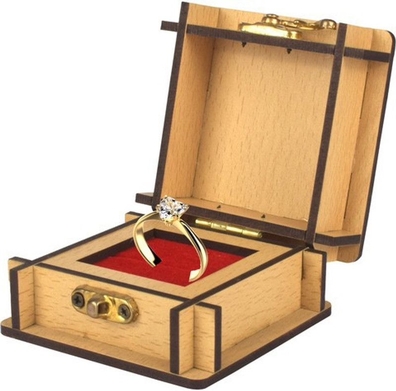 Daksh Enterprise best for marrige gift, anyversery gift store ring Vanity Box  (broun)