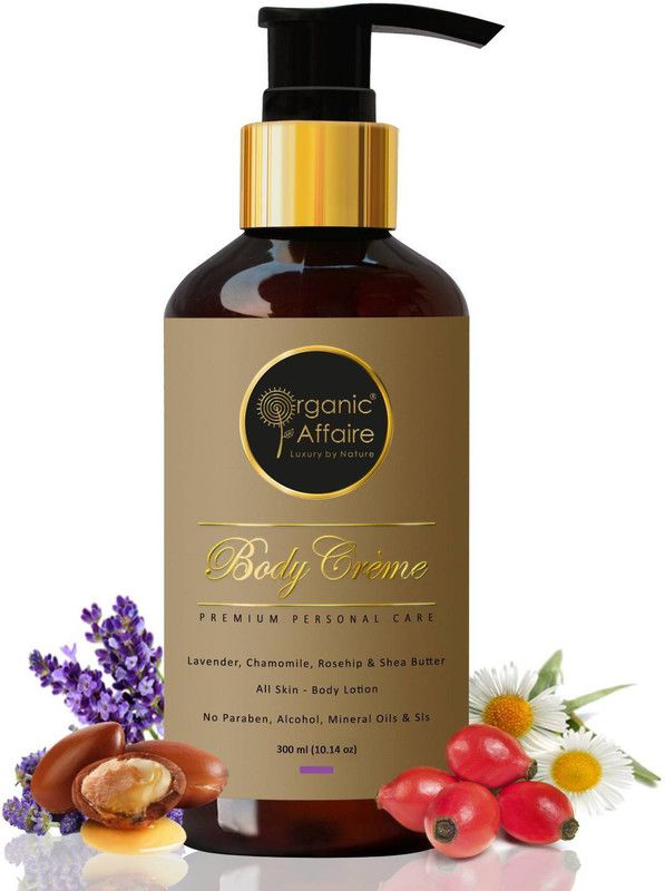 Organic Affaire Natural Body Lotion (All Skin) Lavender, Chamomile & Rosehip 300ml-Paraben Free  (300 ml)