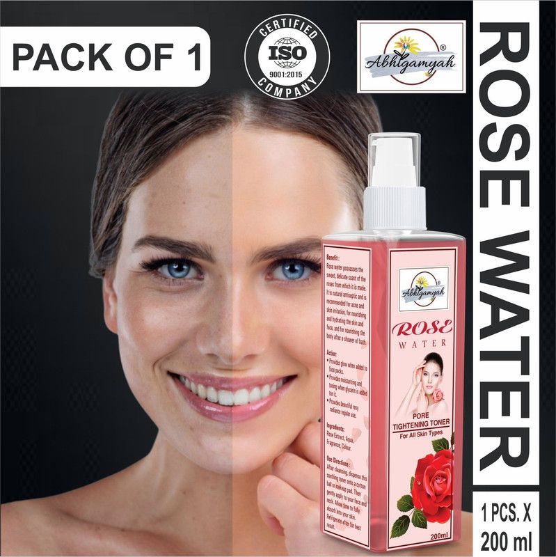 Abhigamyah Pure Natural Rose Water Made from Desi Roses Men & Women (200ml) Men & Women  (200 ml)