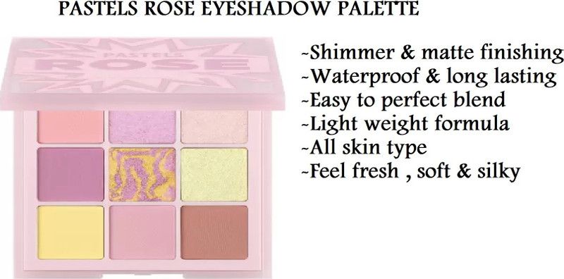 GFSU Pastels Rose Multicolor Eyeshadow Palette ,Matte & Shimmer Finishing Eye Makeup 9.9 g  (MULTICOLOR)