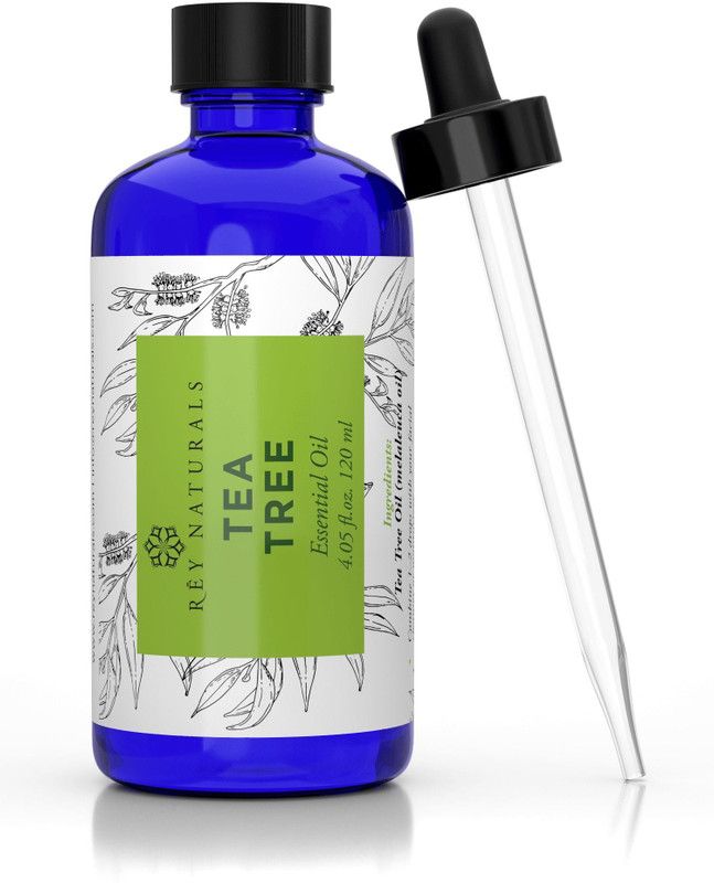 Rey Naturals Tea Tree Essential Oil for Skin, Hair and Acne care  (120 ml)