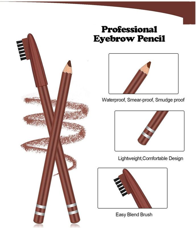 YAWI Professional Matte Finishing Waterproof Precision Eyebrow Pencil  (Brown)
