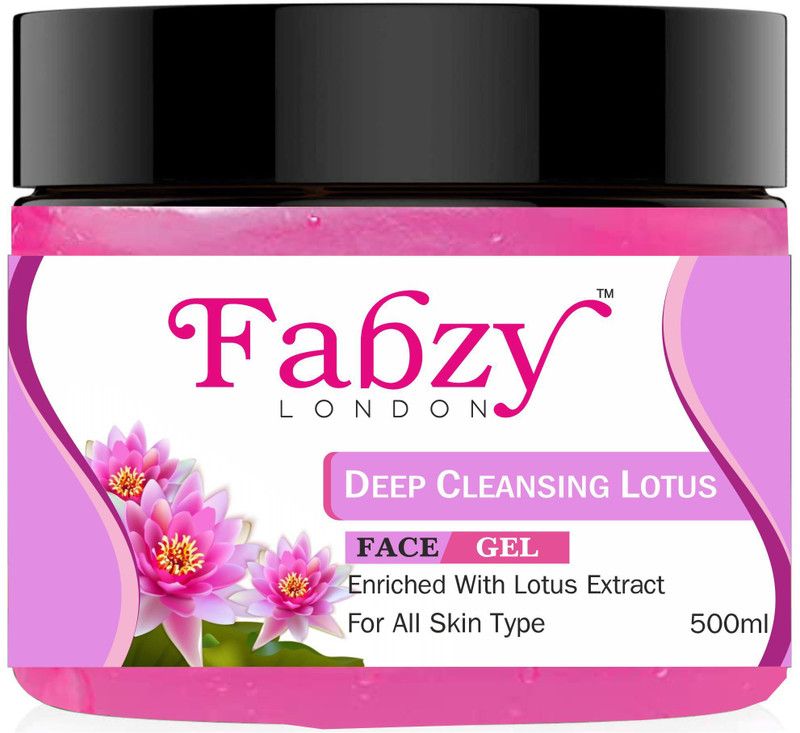 fabzy London Lotus Massage Gel | With Natural Extracts|For Glowing Skin 500 ml  (500 ml)