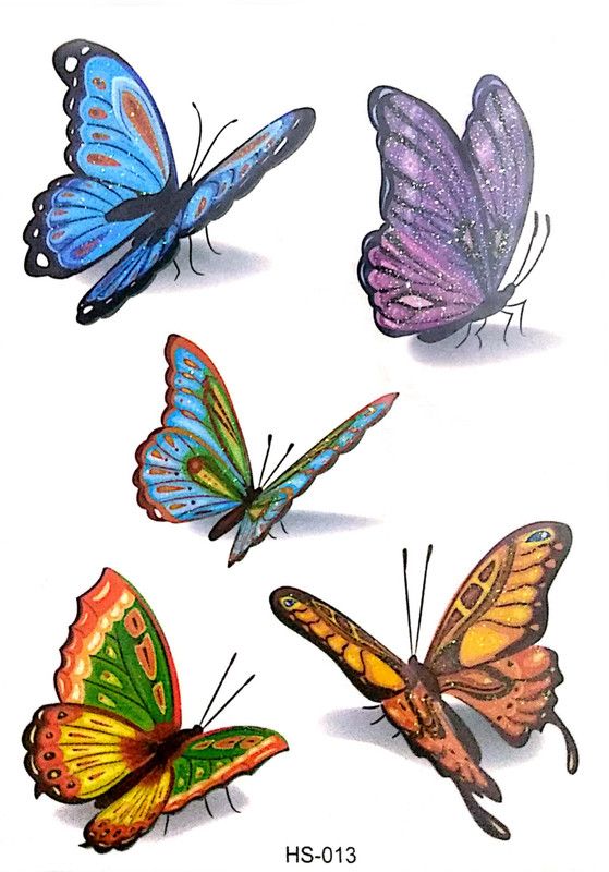 The Canvas Arts HS-13 Temporary Tattoo  (Butterfly)