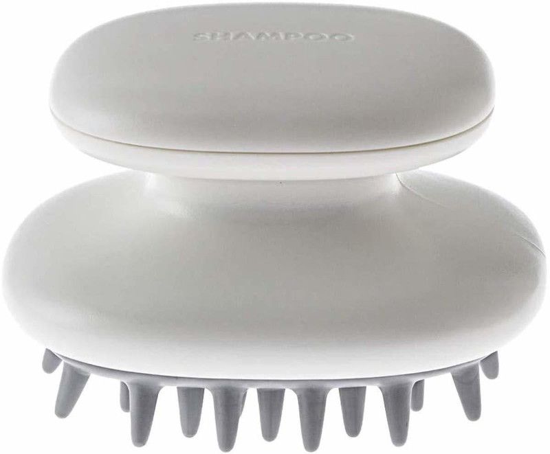 olwick 1 PCS Silicone Hair Scalp Massager Shampoo Brush, Soft Silicone Hair Brush Deep Cleansing Dandruff to Relieve Stress, Suitable for Men, Women, Children and Pets. (WHITE)