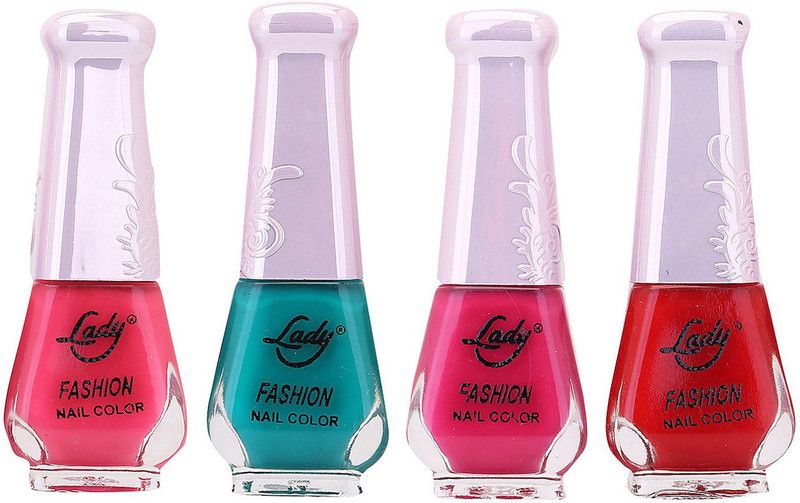 Lady FASHION Limited Edition MULTICOLOR Nail Polish Set 0201201749 Multicolor,  (Pack of 4)