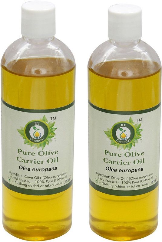 R V Essential Pure Olive Carrier Oil (100ml+100ml) Pack of Two- Olea Europaea (100% Pure and Natural Cold Pressed)  (200 ml)