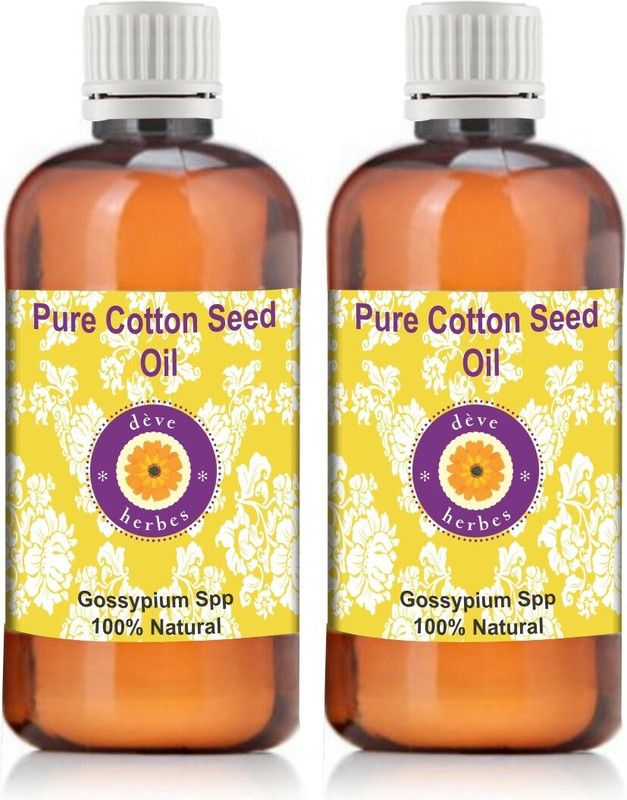 deve herbes Pure Cotton Seed Oil - Pack Of Two (100ml + 100ml) Gossypium Spp 100% Natural Cold Pressed  (200 ml)
