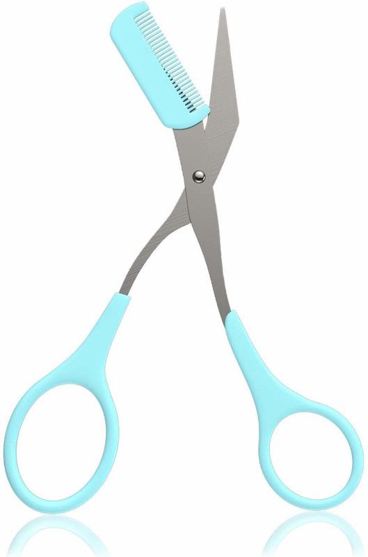 ActrovaX Eyebrow shaping scissors curved boots with comb Hair Removal Grooming-X8 Scissors  (Set of 1, Green)