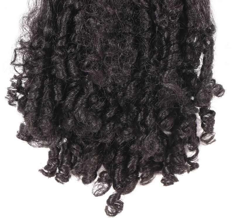 NAVMAV Women Synthetic Short Curly Wavy Black Wig Braid Extension for Girl Hair Extension
