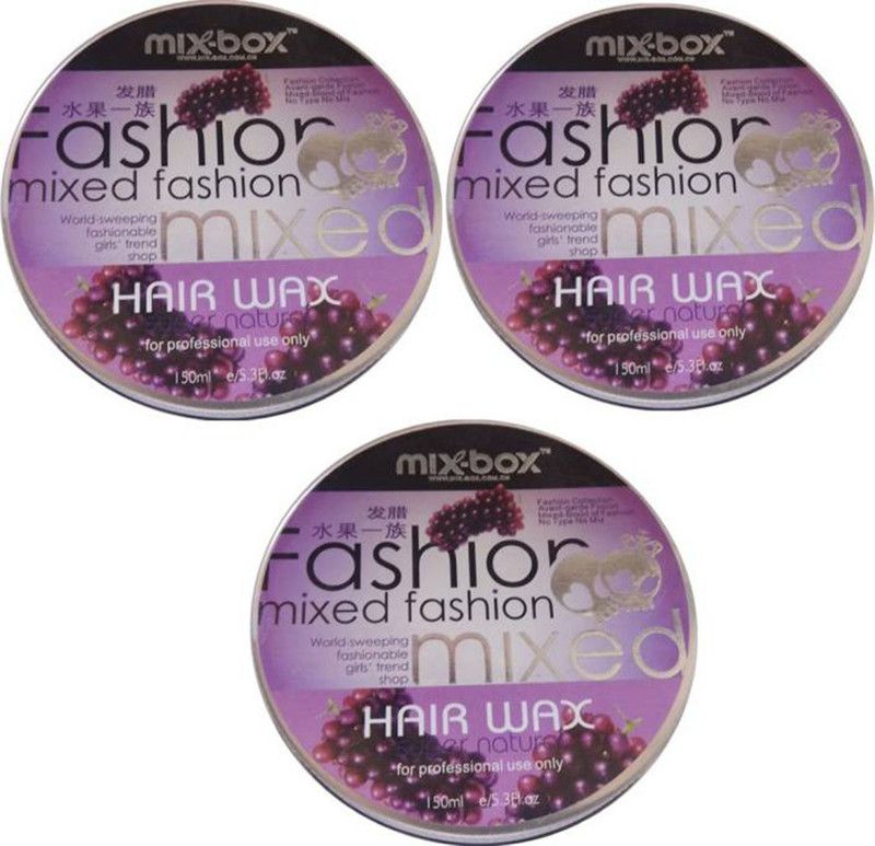 shloky MIX BOX WAX black grapes pack of 3 Hair Wax  (450 ml)