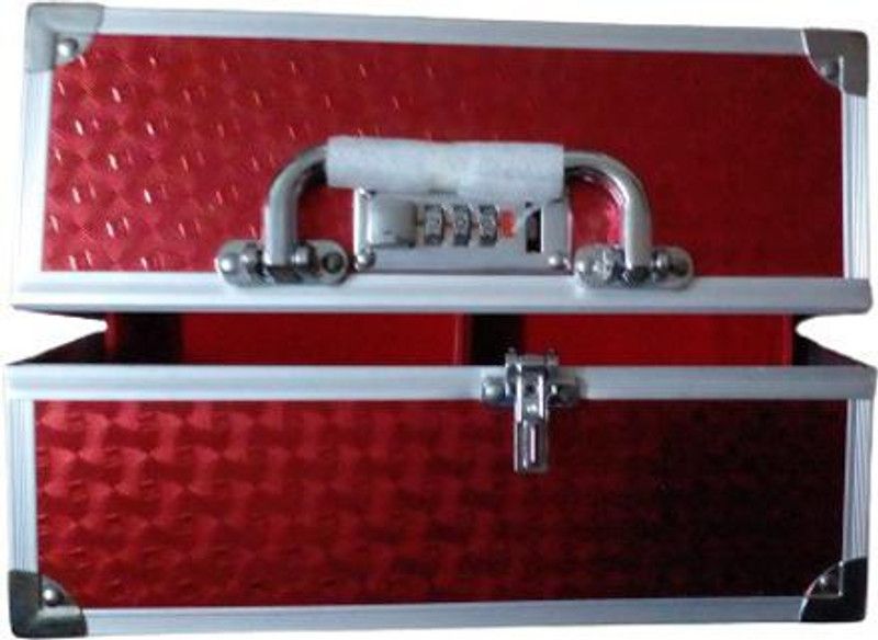 Anuradha Vanity box MAKE UP & JEWELRY STORAGE Vanity Box  (Red)