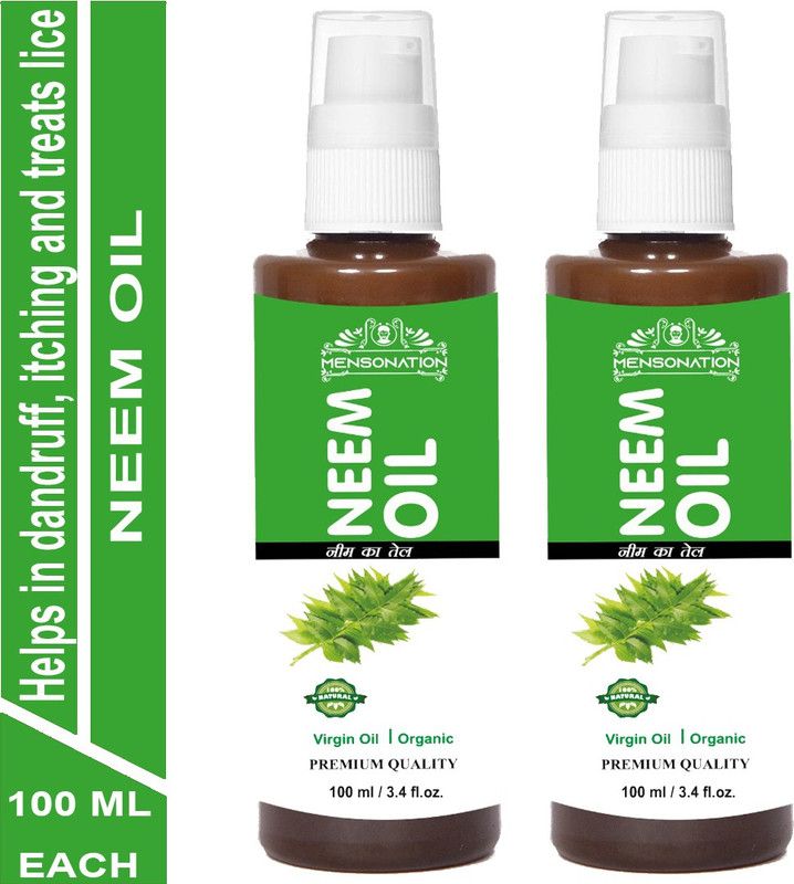 Mensonation 100% Natural Neem Oil 100 ml Pack Of 2 Hair Oil  (200 ml)