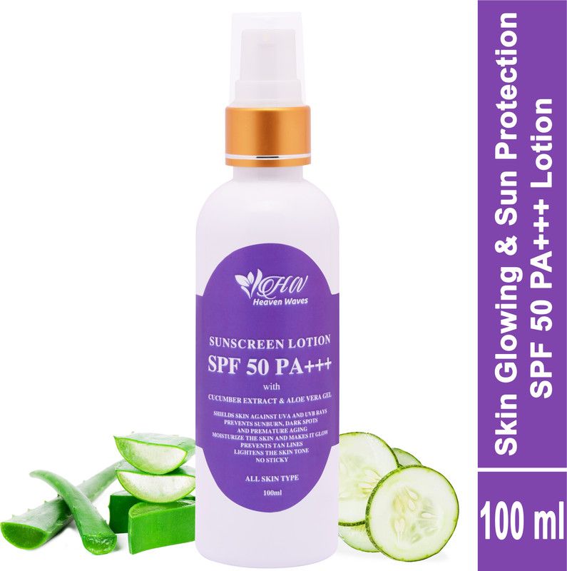 heaven waves De Tan Sunscreen Fairness Lotion - SPF 50 PA+++ (100 g) - SPF 50 PA+++  (100 ml)
