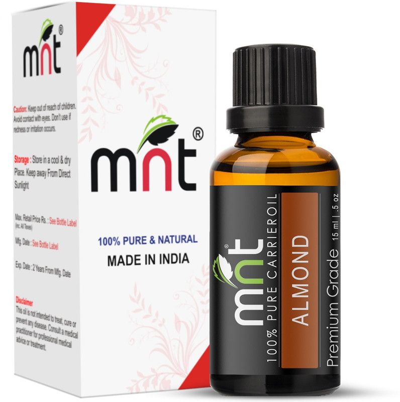 mnt Almond Carrier Oil (15ML) Pure Natural Therapeutic Grade & Aromatherapy for Skin Care & Hair Growth  (15 ml)