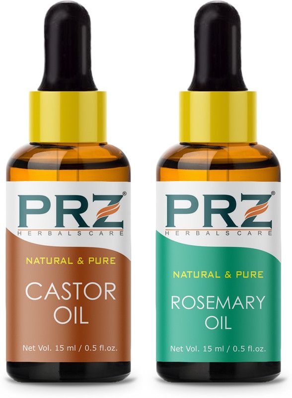 PRZ Combo of ColdPressed Castor oil & Rosemary oil ( Each 15ml )  (15 ml)