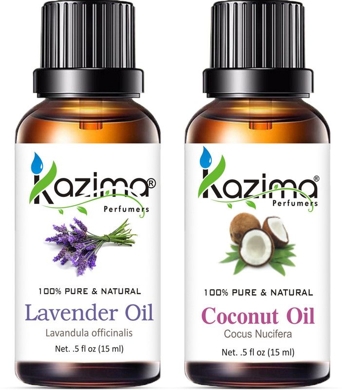 KAZIMA Combo of Lavender Oil and Coconut Oil For Hair Growth, Skin care (Each 15ML )- 100% Pure Natural Oil  (15 ml)