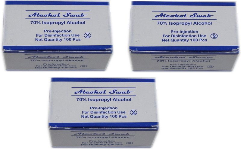 Cityhealth Medium Pads Individually Sealed Ideal for Pre-injection Skin Prep Contains 70% Isopropyl 300 Alcohol Swab For Disinfection Use  (300 Units)