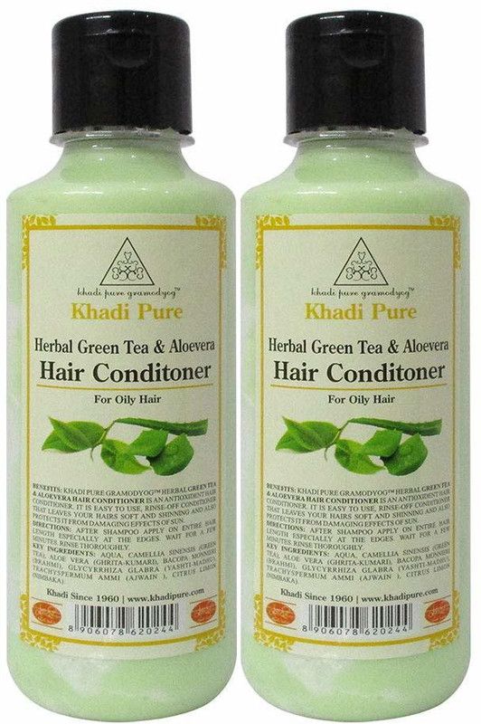 Khadi Pure Herbal Green Tea & Aloevera Hair Conditioner - 4200ml  (420 ml)