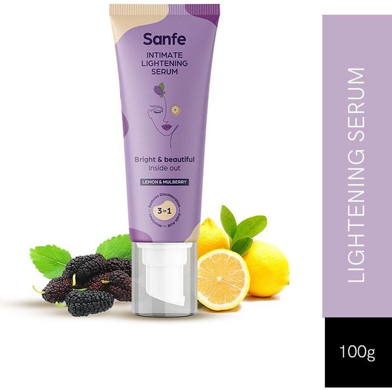 Sanfe Intimate Lightening Serum dark underarms Inner Thighs Knee and Bikini Area Intimate Cream  (100 g)