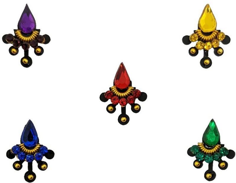 Comet Busters Handcrafted Beautiful Multicolor Stone Bindi (BV1606) Forehead Multicolor Bindis  (Designer Bindi)