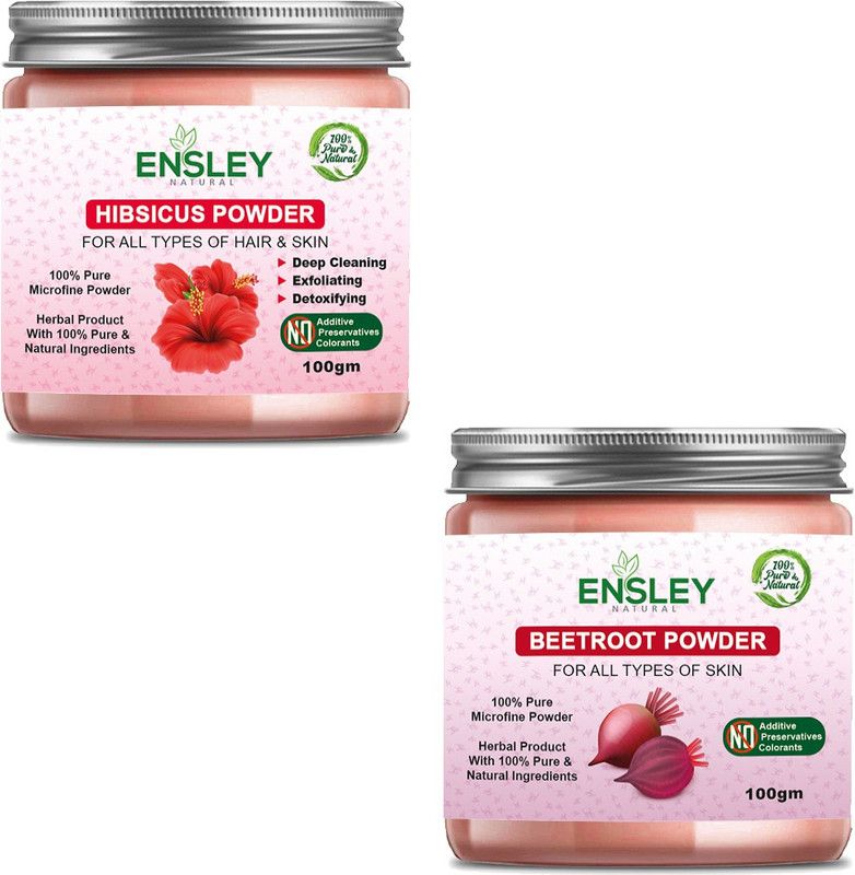 ENSLEY 100% Natural And Pure Hibiscus Powder & Beet Root Powder  (200 g)