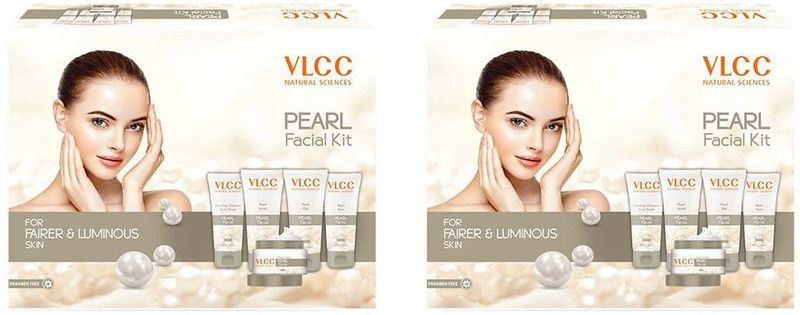 VLCC Pearl Premium Facial Kit Salon Series Tube Packing Combo Pack of 2 (300gm X 2)  (2 x 300 g)