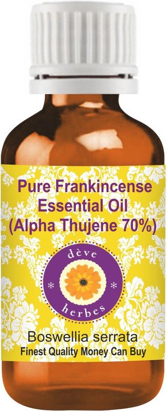 deve herbes Pure Frankincense Essential Oil (Alpha Thujene 70%) Boswellia serrata 100% Natural Therapeutic Grade  (15 ml)