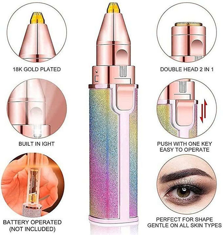 BKKTRADERS 2 in 1 Eyebrow Trimmer Machine, Face, Nose Hair Removal
