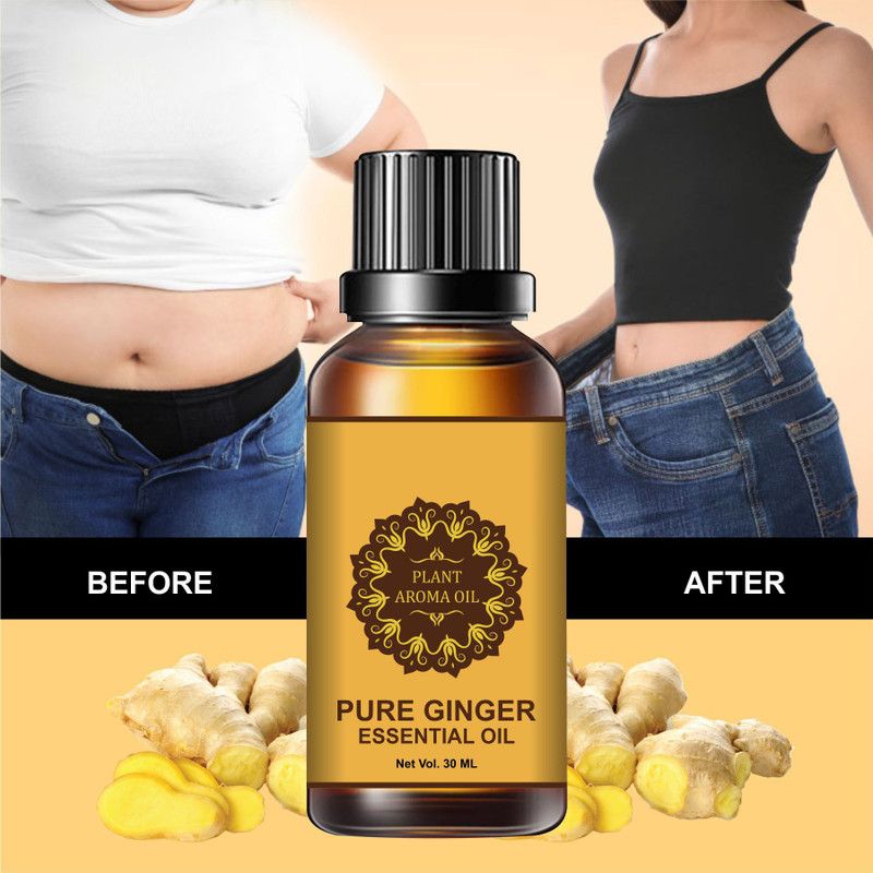EXOMOON Tummy Fat Reduce Lymphatic Drainage belly Ginger Drainage Massage Slim Oil Men & Women  (30 ml)