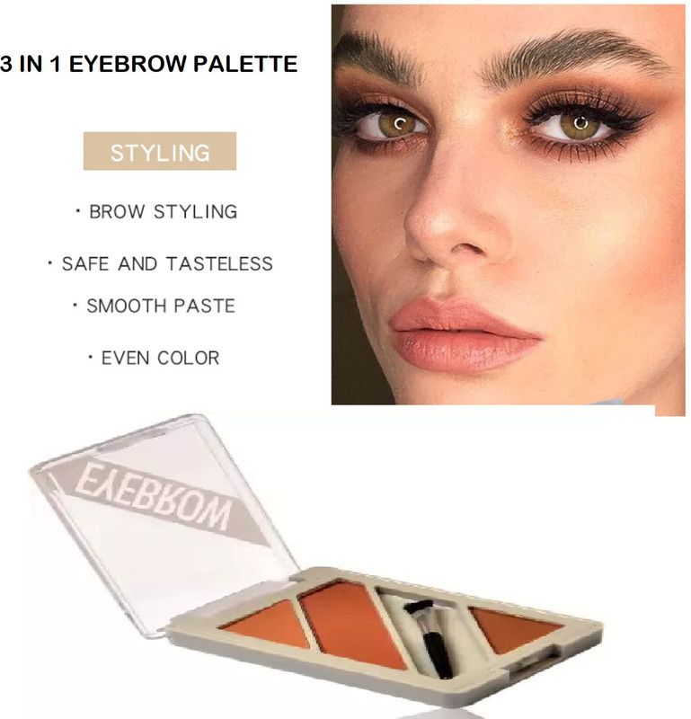 KA-KAIASHA 3 IN 1 MATTE FINISH EYEBROW PALETTE (PACK OF 1) 10 g  (MULTICOLOR)