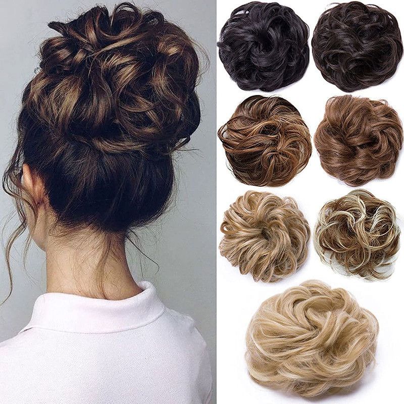 Bh Beauty Home Scrunchie Bun Updo piece Ribbon Ponytail Extensions Extensions Wavy Curly Messy Bun Extensions Hair Extension