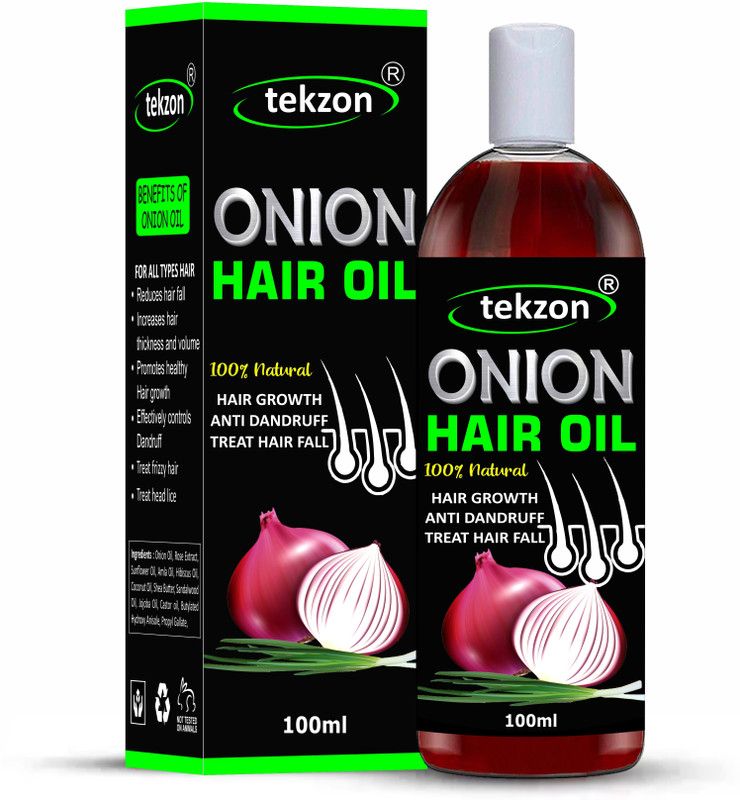 tekzon Onion Oil for Hair Regrowth, Anti-Dandruff & Hair Fall Control Hair Oil  (100 ml)